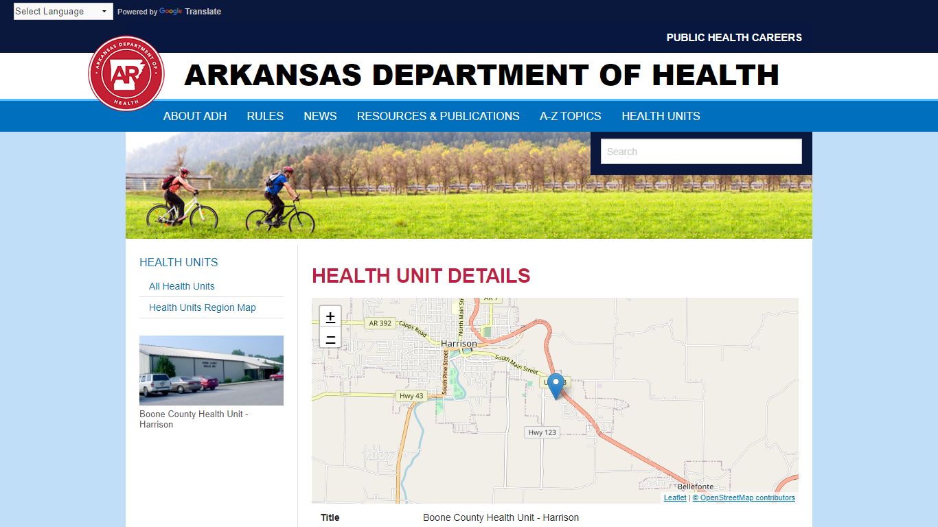 Boone County Health Unit - Harrison Arkansas Department of Health
